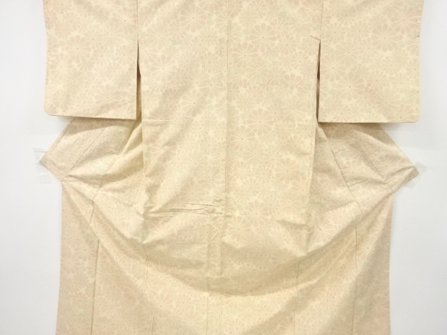 JAPANESE KIMONO / ANTIQUE KIMONO / SILK / TOKAMACHI TSUMUGI / WOVEN FLOWERS